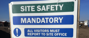 Pec Safety Compliance - Site Safety Sign on Jobsite