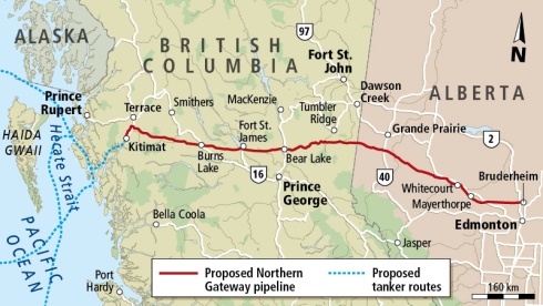 Northern Gateway Pipeline Route